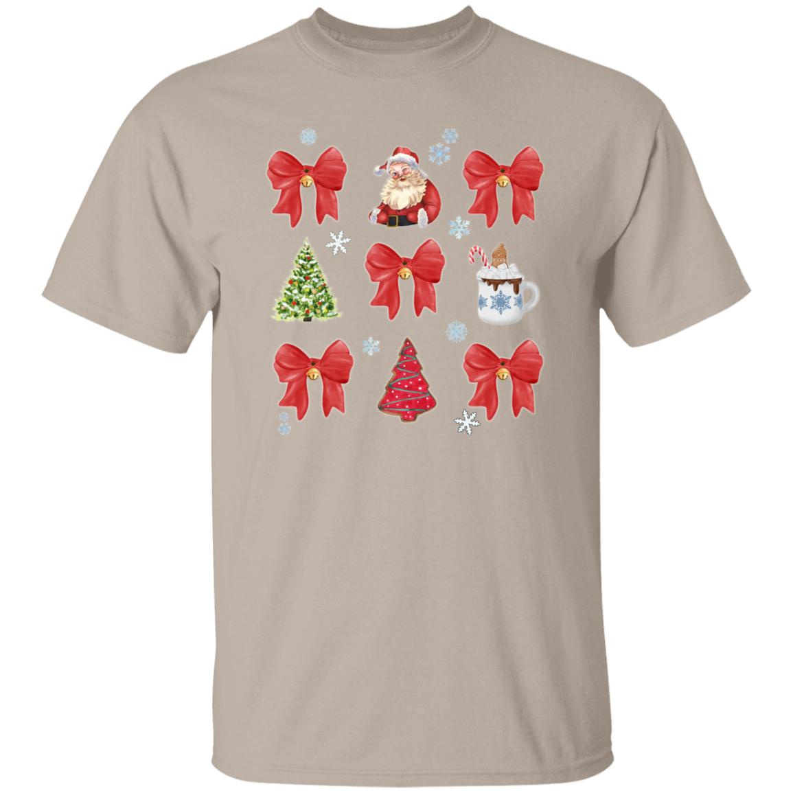 Festive Christmas Coquette Bow T-Shirt
