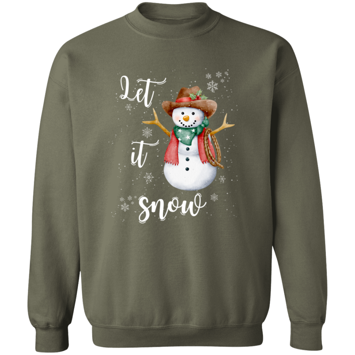 Let It Snow Cowboy Snowman Sweatshirt | Hoodie