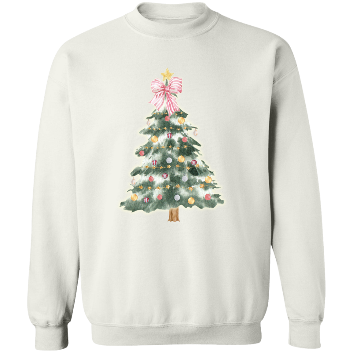 Pink Ribbon Holiday Tree Sweater | Hoodie
