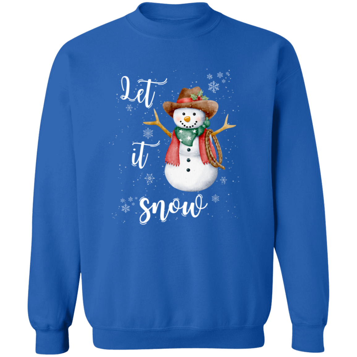 Let It Snow Cowboy Snowman Sweatshirt | Hoodie