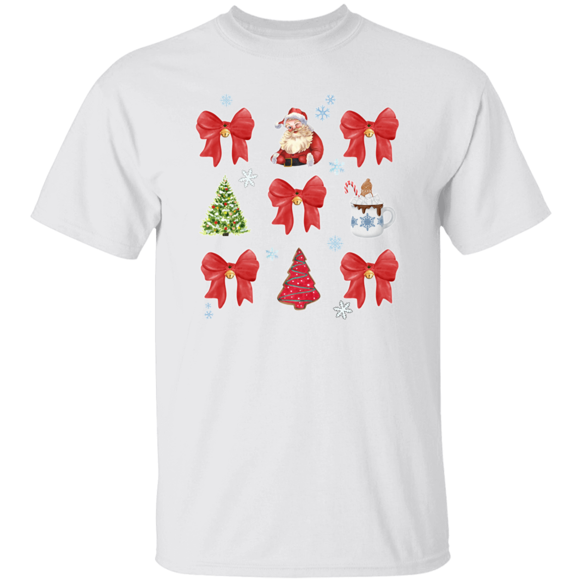 Festive Christmas Coquette Bow T-Shirt