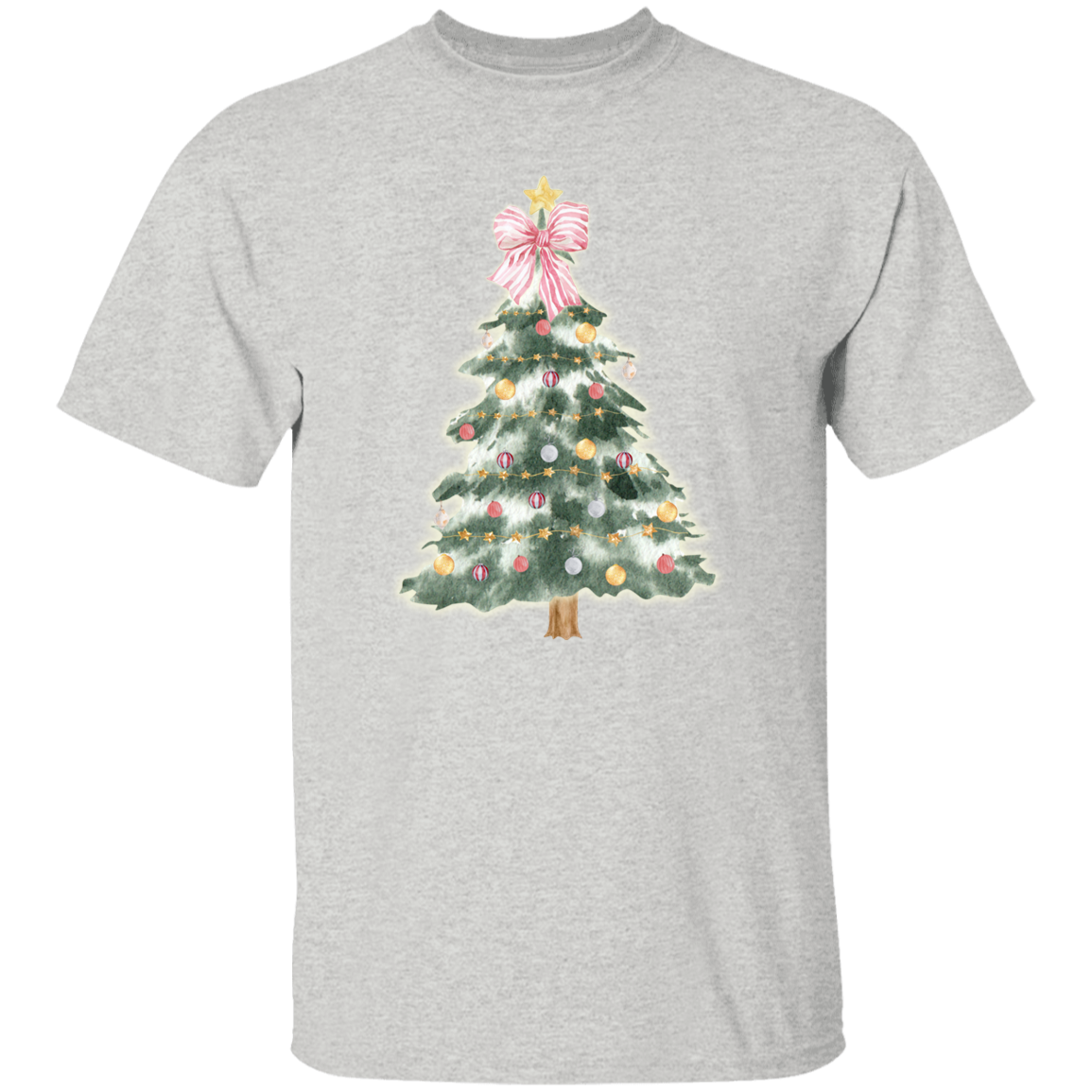 Pink Ribbon Holiday Tree T-Shirt
