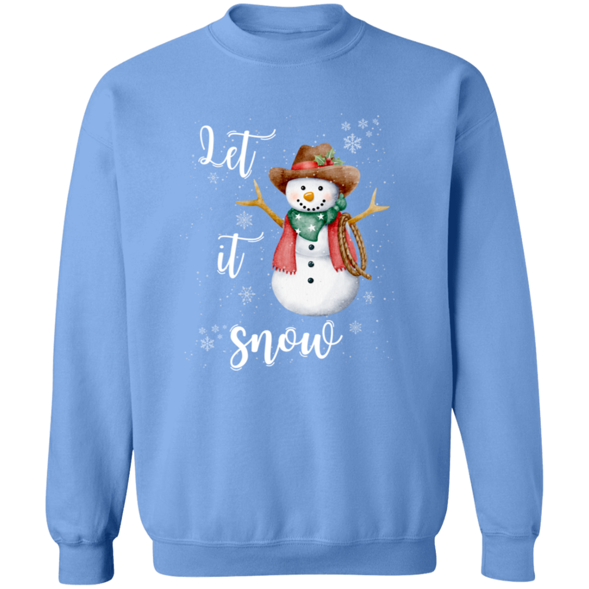 Let It Snow Cowboy Snowman Sweatshirt | Hoodie