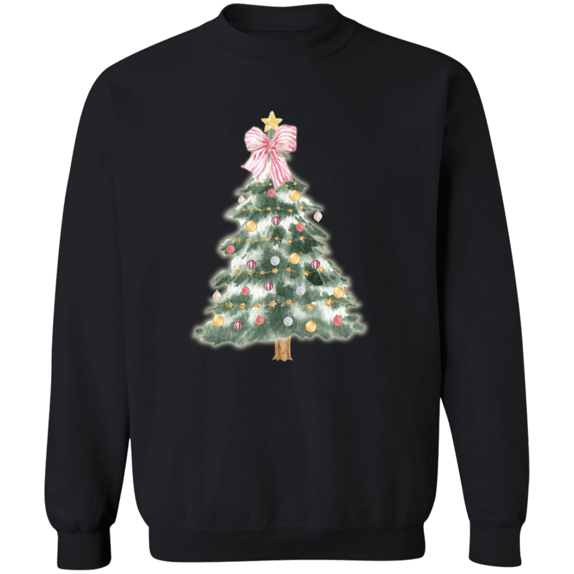 Pink Ribbon Holiday Tree Sweater | Hoodie