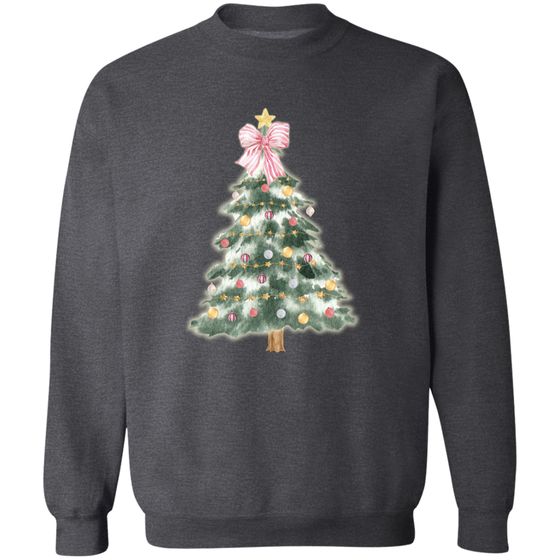 Pink Ribbon Holiday Tree Sweater | Hoodie