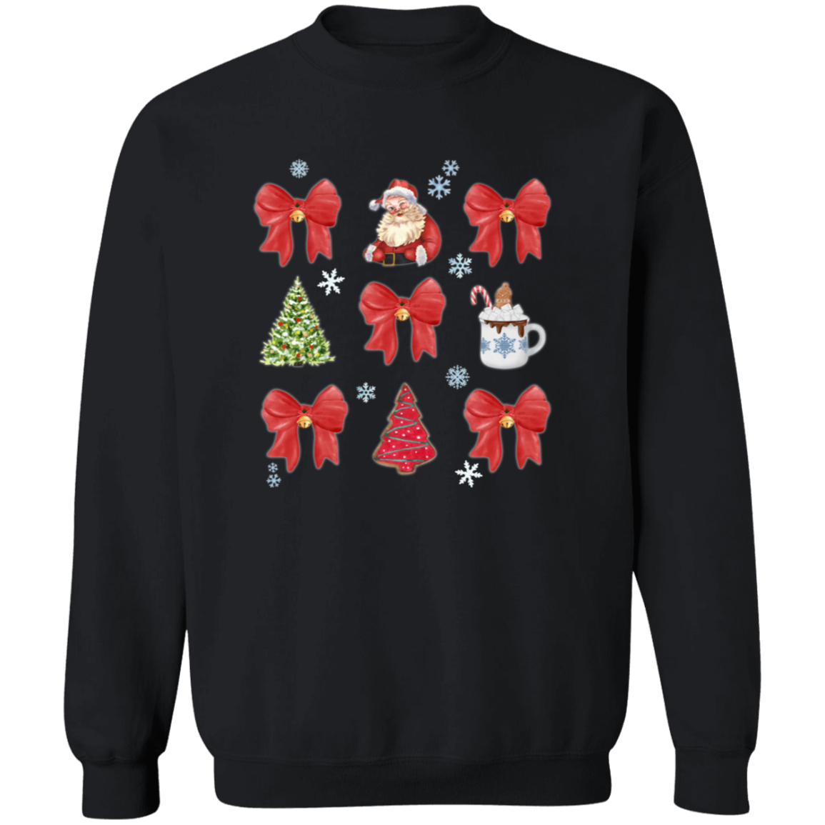 Festive Christmas Coquette Bow Sweatshirt | Hoodie
