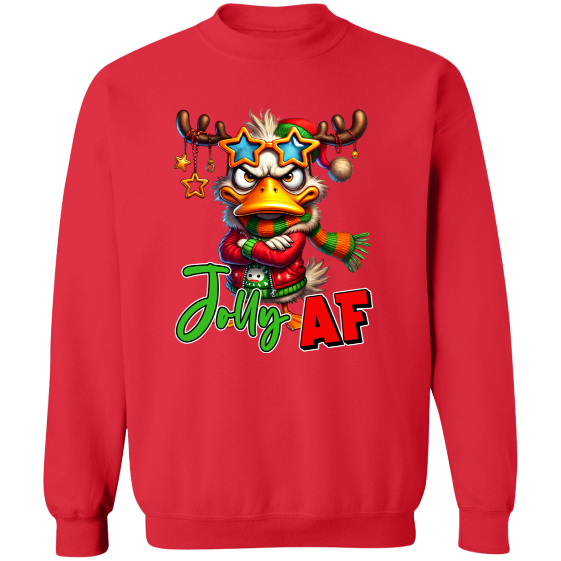 "Jolly AF" Holiday Sweatshirt | Hoodie