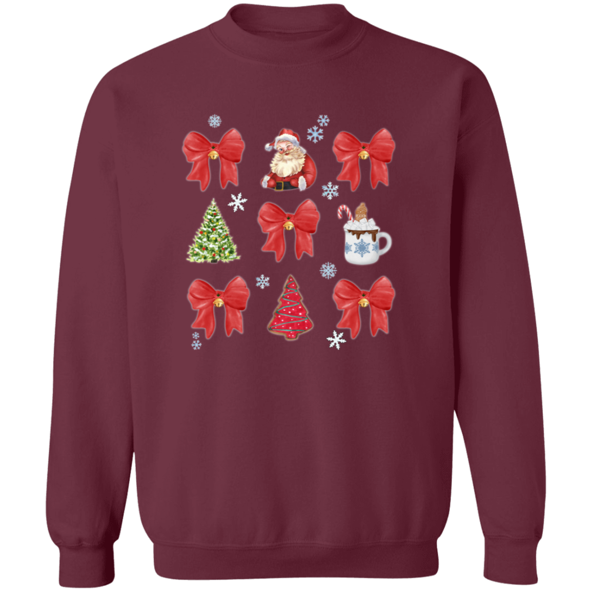Festive Christmas Coquette Bow Sweatshirt | Hoodie
