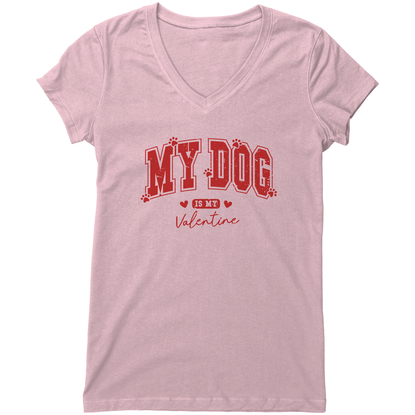 My_Dog_Is_My_Valentine_V-Neck_Shirt__Pink_Mockup.png