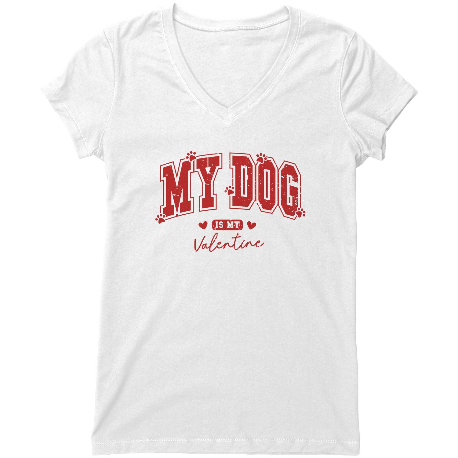 My_Dog_Is_My_Valentine_V-Neck_Shirt__White_Mockup.png
