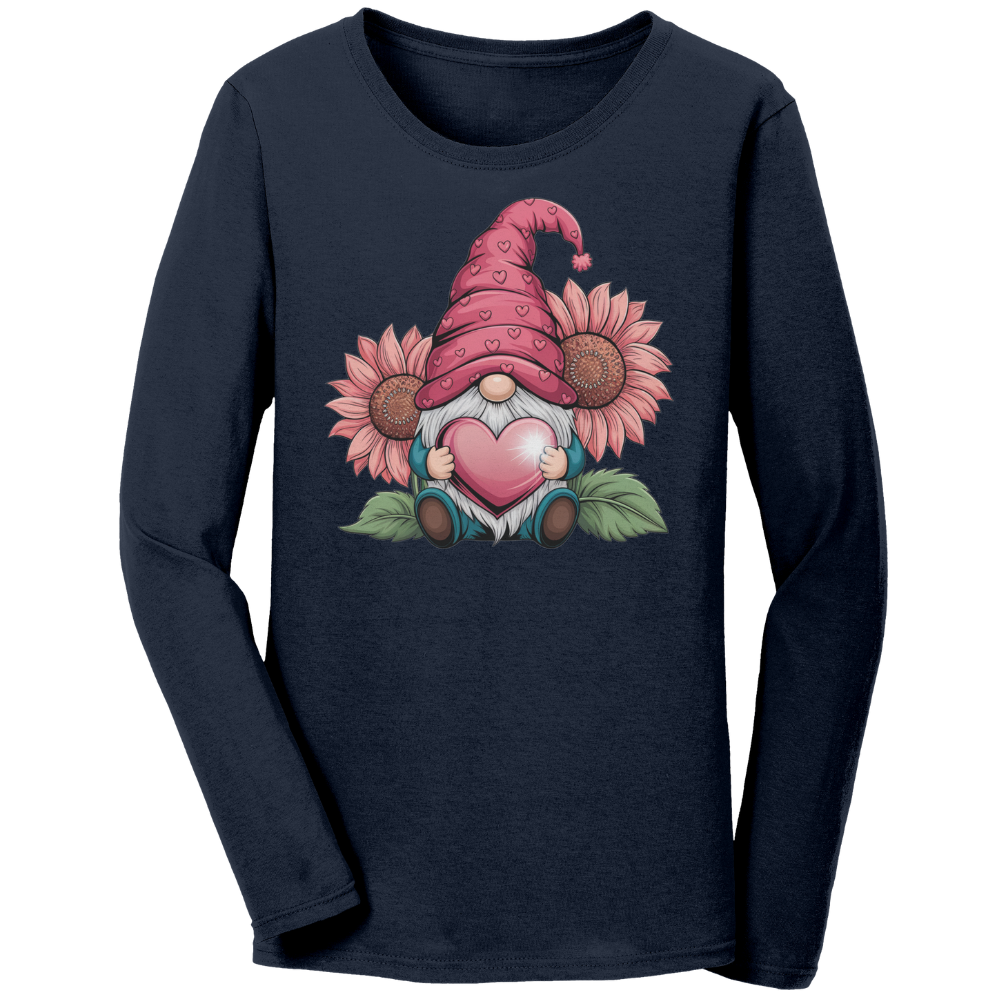 Valentine_Gnome_Long_Sleeve_T-Shirt_Navy_Front_Mockup.png