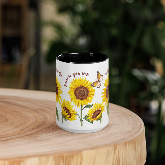 Sunflower Mug with Color Inside