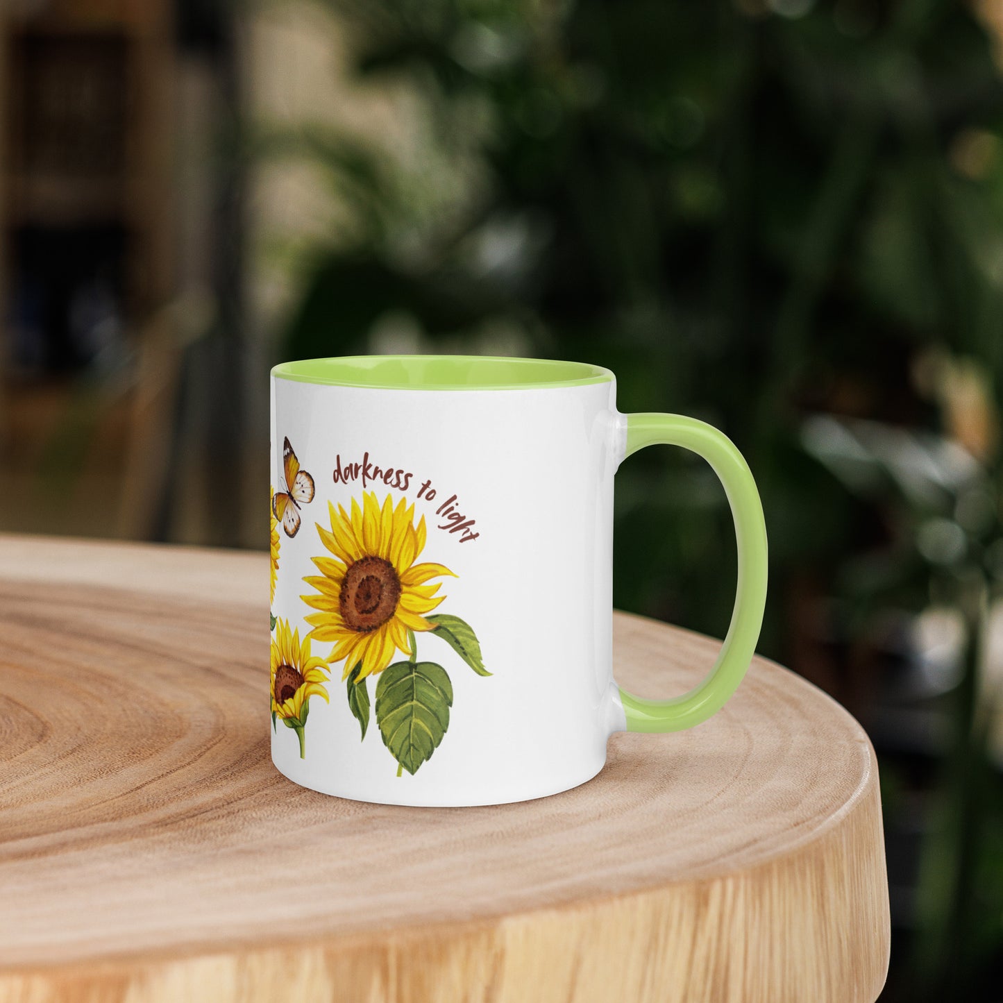 Sunflower Mug with Color Inside